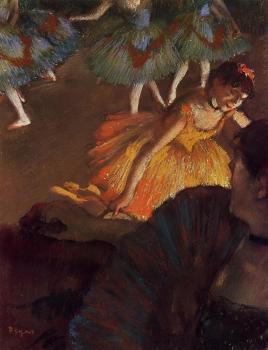 Edgar Degas : Ballerina and Lady with a Fan II